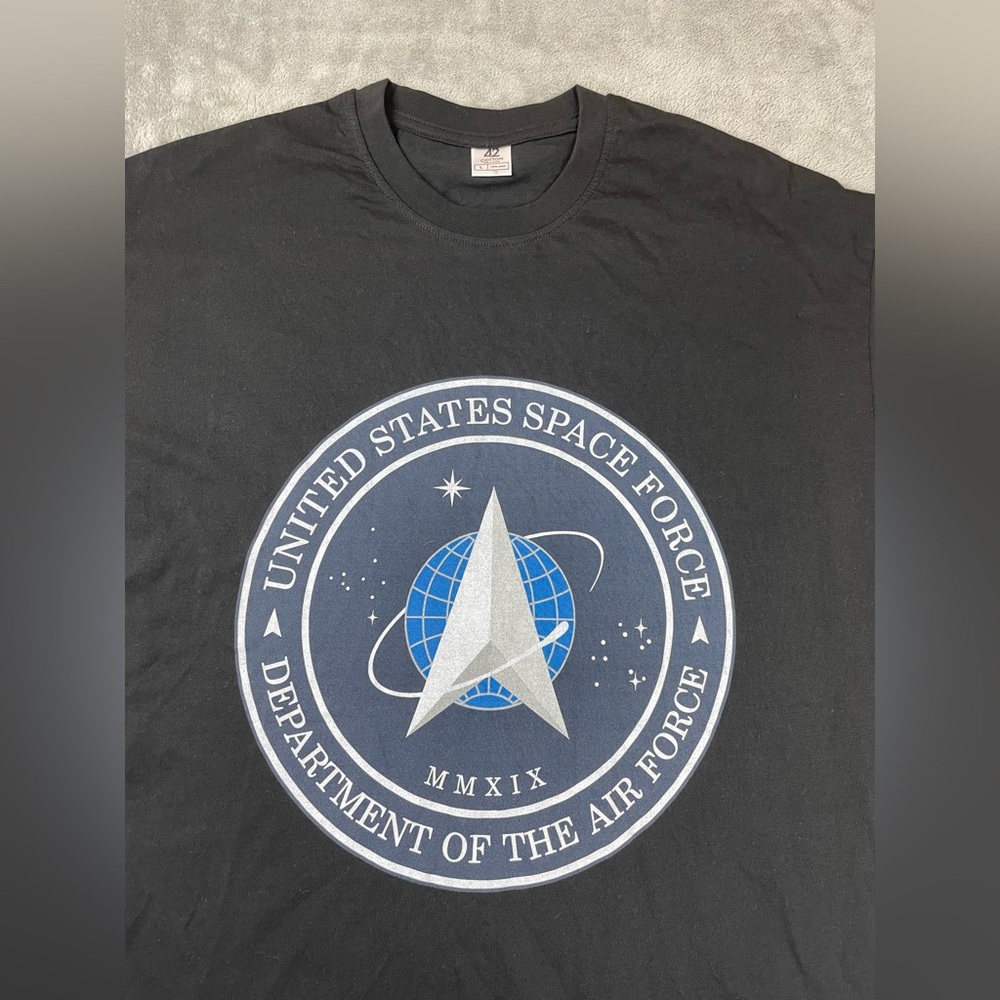 United States Space Force Air Air Force T Shirt Men's Size Large Black T-Shirt